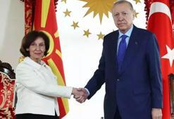Cumhurbaşkanı Erdoğan Kuzey Makedonya Cumhurbaşkanı Gordana Siljanovska-Davkova ile görüştü