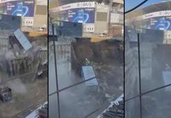 Fenerbahçe Stadyumu'nun yanındaki inşaat duvarı çöktü