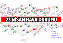 23 Nisan yarınki hava durumu nasıl olacak? 23 Nisan'da yağmur yağacak mı? İstanbul, Ankara, İzmir ve diğer illerin hava durumu listesi