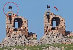 Nemrut’un Tahtı olarak bilinen kalıntılarda zıplayarak halay çektiler! Tepki çeken görüntüler