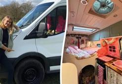 Minibüste yeni bir hayat kurdu! Giderlerini azalttı, aylık kazancını ikiye katladı