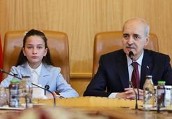 TBMM Başkanı Kurtulmuş, koltuğunu 6. sınıf öğrencisine devretti