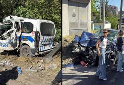 İzmir Bornova'da freni arızalanan TIR 9 araca çarptı