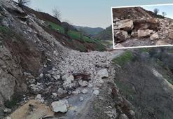 Bingöl'de korkutan heyelan! Yol ulaşıma kapandı
