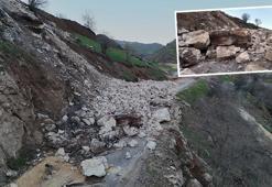 Bingöl'de korkutan heyelan! Yol ulaşıma kapandı