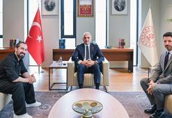 Barış Manço’nun izinde anlamlı buluşma! Bakan Ersoy Doğukan Manço ile görüştü