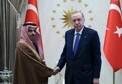 Cumhurbaşkanı Erdoğan, Suudi Dışişleri Bakanı bin Ferhan'ı Külliye'de kabul etti