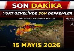 Deprem haberleri 15 Mayıs 2026: Az önce deprem mi oldu? Son deprem nerede, kaç büyüklüğünde oldu? AFAD - Kandilli Rasathanesi