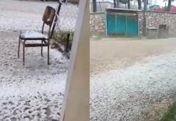 Yer: Bursa! Dakikalar içinde her yer beyaza büründü