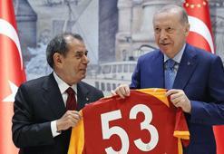 Cumhurbaşkanı Recep Tayyip Erdoğan, Süper Lig şampiyonu Galatasaray'ı kabul etti