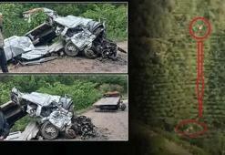 400 metrelik ölüm yolculuğu! Takla atan kamyonetten fırladılar