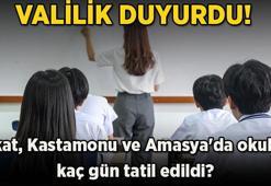 OKULLAR TATİL Mİ? Tokat, Kastamonu ve Amasya'da okullar tatil mi edildi, kaç gün tatil edildi? İşte eğitim öğretime ara verilen ilçeler!