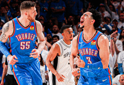 NBA Batı Konferansı finalinde Thunder, Spurs karşısında seriyi 1-1 yaptı