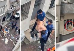 Kağıthane'de şok anlar! "Beni evde yalnız bıraktın" dedi, cinnet getirerek eşyaları balkondan fırlattı