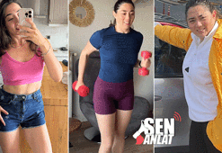 Evde sporla gelen büyük dönüşüm! ‘Diyet yapıyorum’ psikolojisine girmeden 40 kilo verdi