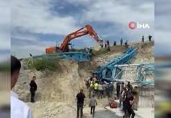 Arnavutköy’de korku dolu anlar! İnşaat şantiyesinde vinç devrildi: 2 ağır yaralı