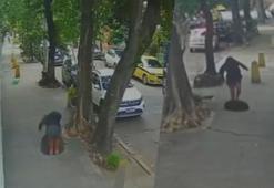 Kaldırımda yürüyen kadın kanalizasyona düştü, rögar kapağı üstüne kapandı