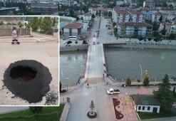 Amasya'da facianın eşiğinden dönüldü! Köprü girişinde çökme oluştu