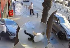 Çarptı, 2 metre havaya savurdu; yaralıya değil, hasara baktı! Sürücüden pes dedirten davranış