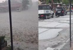 Kars'ta sağanak ve dolu, sele neden oldu