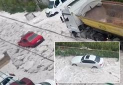 Dört kenti dolu vurdu! Sokaklar bembeyaz oldu, yollar kapandı