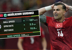 A Milli Takım'da Abdülkerim Bardakcı'nın 109 kilometre hızındaki şutu direkte patladı! Büyük şanssızlık