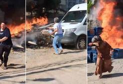 Adana'da korku dolu anlar! Otluk alanda çıkan yangın için mahalleli seferber oldu