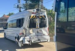Kırşehir'de işçi servis midibüsü, minibüse çarptı: 42 yaralı