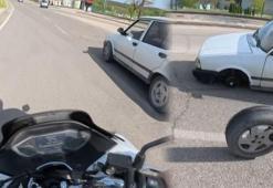 Trafikte ilginç anlar... Sürücü şaşkına döndü!