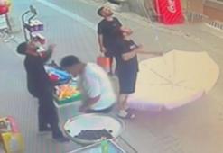 Dondurma şemsiyesi ile kurtarma operasyonu! Yürekleri ağza getiren anlar...