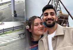 Nişanlı çiftin can verdiği feci kaza kamerada