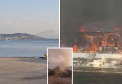 İstanbul Büyükada'da yangın paniği! Viranbağ Plajı alevlere teslim oldu