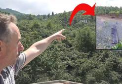 Trabzon’da ağaca çarpıp düşen İHA inceleniyor