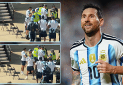 Lionel Messi'nin üstü arandı, gülerek tepki verdi!