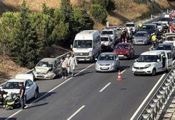 Tekirdağ'da 7 aracın karıştığı zincirleme kaza; 1 yaralı