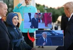 Beştepe'de Mehteranlı karşılama! Trump'ın hayranlığı kameralara yansıdı