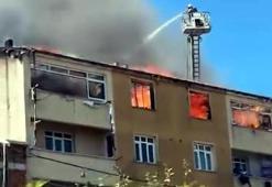 Çatıdaki çalışma faciaya dönüştü! Alevler saniyeler içinde dairelere sıçradı