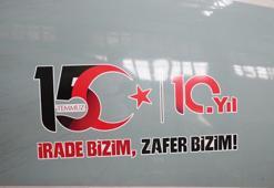 15 Temmuz Demokrasi ve Millî Birlik Günü'nün 10. yıl logosu 10 YHT setinde yolcularla buluşacak