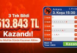 3 Tek Bildi 513.843 TL Kazandı! İşte Misli’de Günün Kazanan Altılısı…