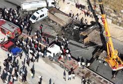 Ankara'da 2 hafriyat kamyonu kafa kafaya çarpıştı! Feci kaza havadan görüntülendi