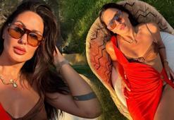İhaneti ifşa etmişti! Sahra Işık'tan dikkat çeken tatil pozları: Yazdığı not olay yarattı