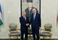 Cumhurbaşkanı Erdoğan, Özbekistan Cumhurbaşkanı Mirziyoyev ile görüştü