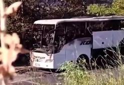 Mersin'de seyir halindeki yolcu otobüsü yandı