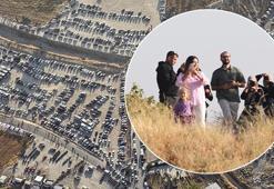 Tam 750 bin kişi bu manzarayı görmek için geldi, kilometrelerce kuyruk oluştu
