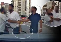 Kavgaya testereyle girdi! Araç kamerası saniye saniye kaydetti