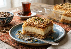 Tam Ölçülü İrmikli Kadayıflı Pasta Tarifi ve Püf Noktaları