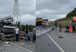 Şile yolunda feci kaza! 2 TIR çarpıştı, ortalık savaş alanına döndü