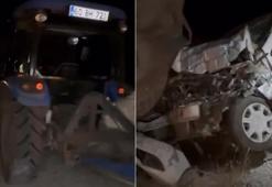 Kazayı fark ettirmek için yola saman balyası koymak isterken otomobil çarptı