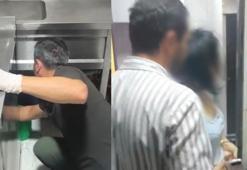 Fuhuş operasyonda şaşırtan görüntü! Kadın, mutfak tezgahının altından çıktı