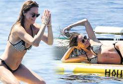 Board’da pilates yaptı